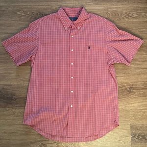 Red Plaid Ralph Lauren Short Sleeved Shirt